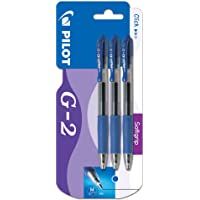 Pilot G2 - Bolígrafo roller retractable (tinta de gel- 3 unidades)- color azul